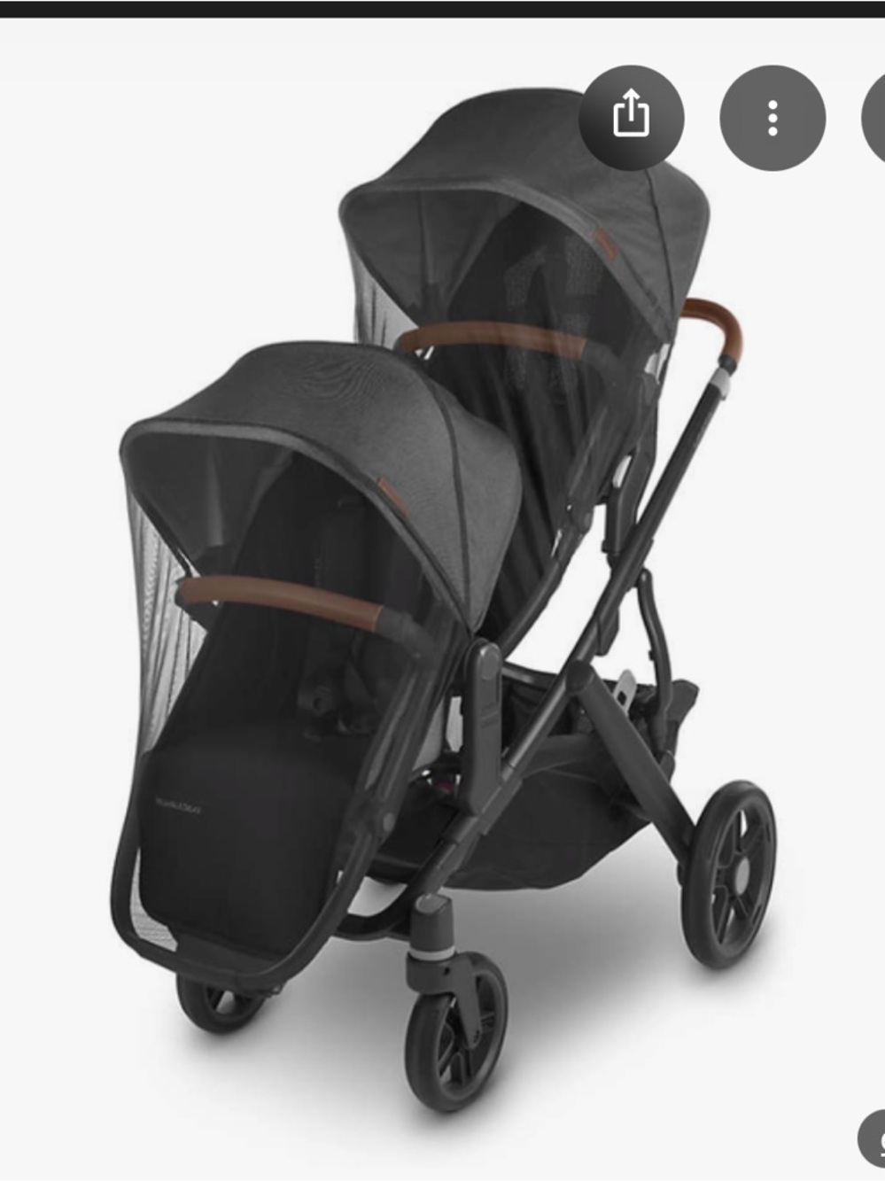 UPPAbaby Black Mesh bug and Debris Net for standard, bassinet and rumble seat